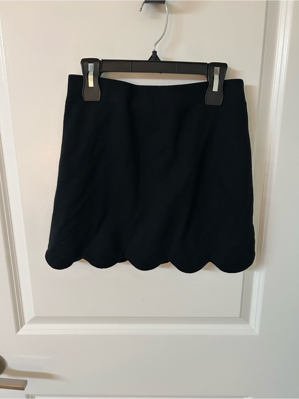 Topshop Black Scallop Hem Mini Skirt